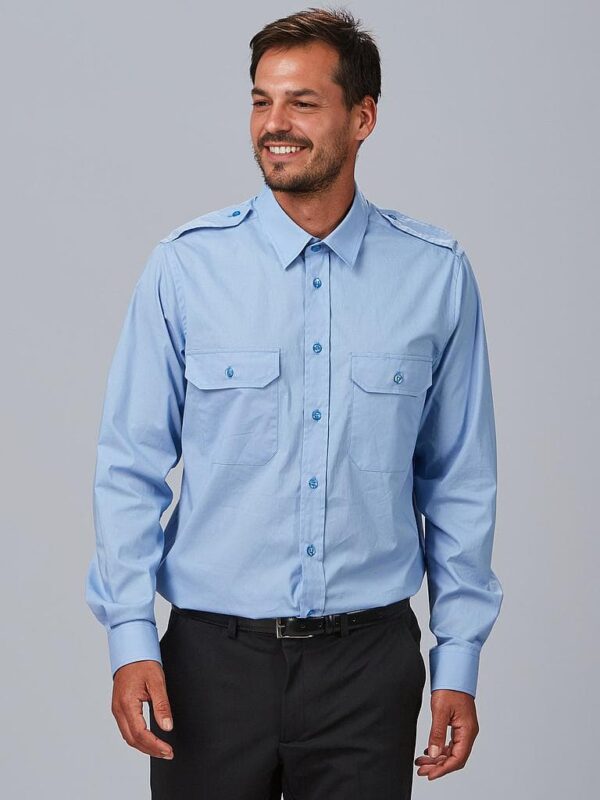 CAMISA UNISEX CHARRETERAS M/L ELASTAN