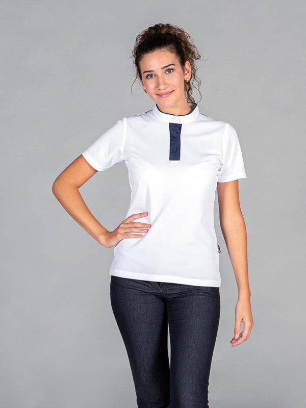 POLO MUJER CUELLO MAO TEJANO