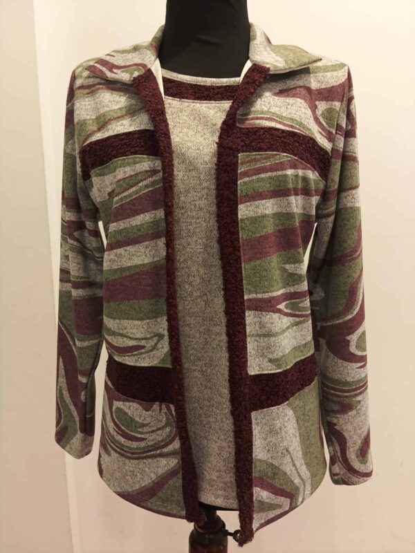 Conjunto simulado combinado gris