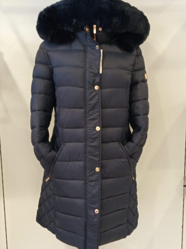 Parka 3/4 marino capucha