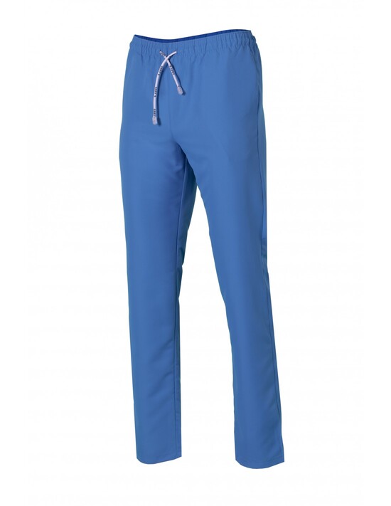PANTALON UNISEX GOMA+CORDON EXTERIOR MICROFIBRA CELESTE