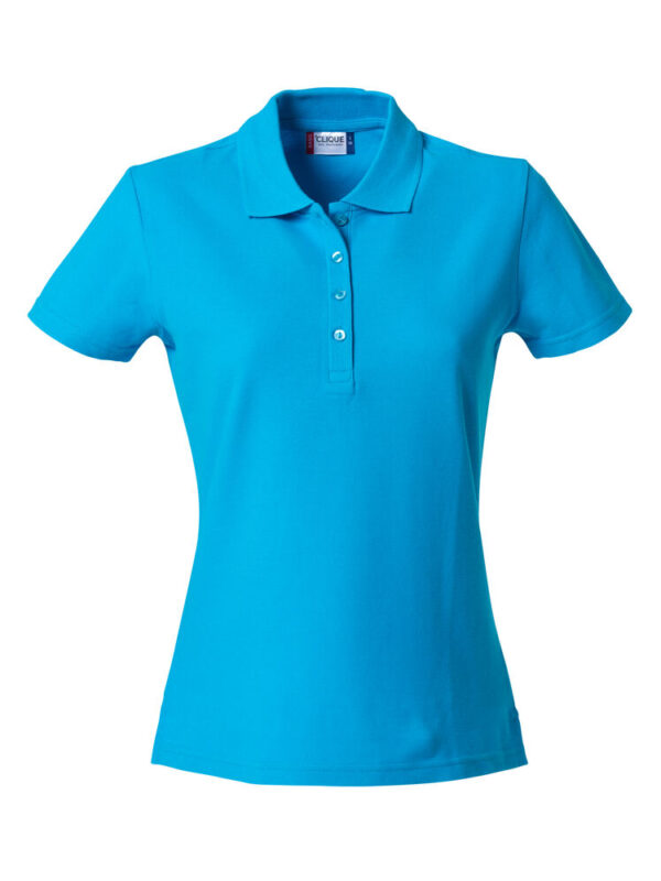 POLO DE ALGODON MUJER TURQUESA