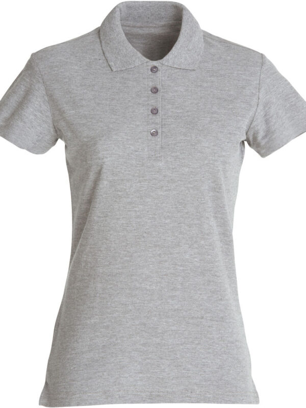 POLO DE ALGODON MUJER GRIS JASPEADO