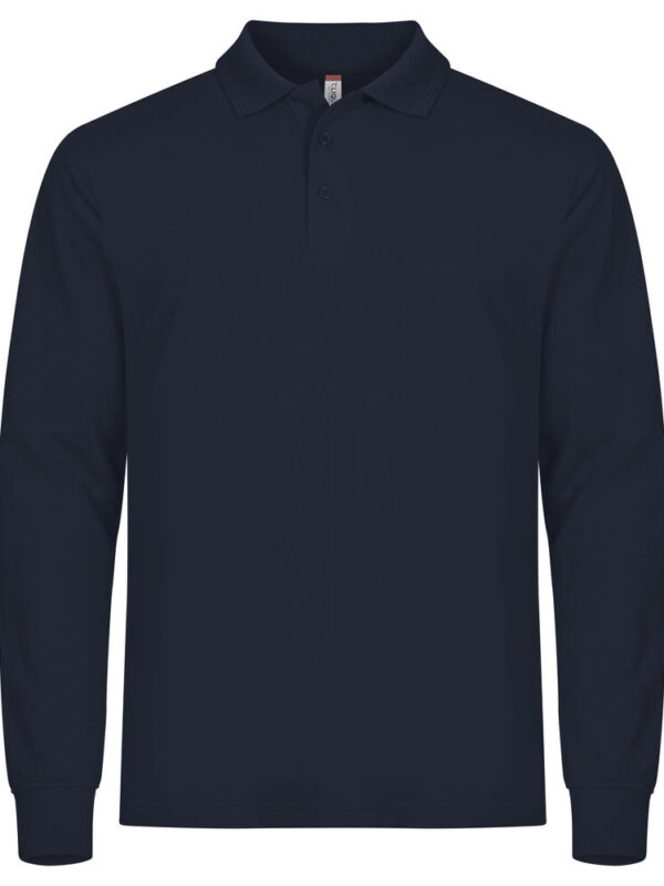 POLO  DE  ALGODON  MANGA LARGA AZUL MARINO