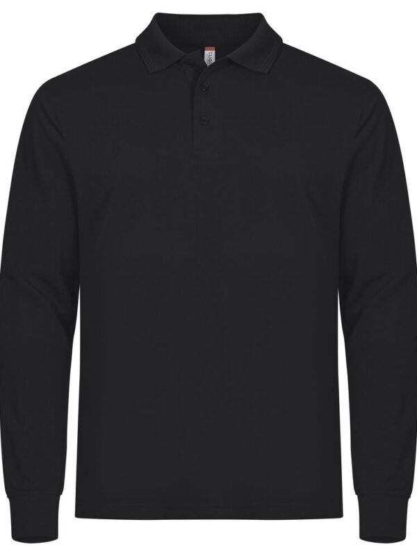 POLO DE ALGODON MANGA LARGA NEGRO