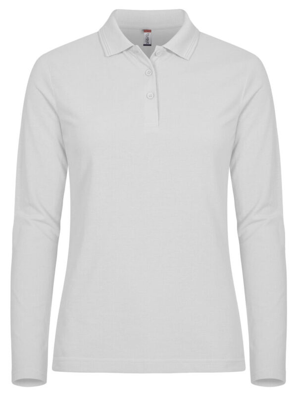 POLO DE ALGODON MUJER MANGA LARGA BLANCO