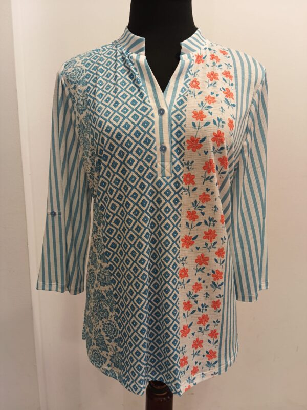 Camisa de rayas azul