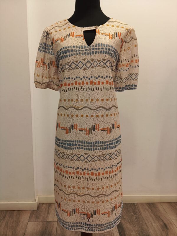 Vestido estampado ganchillo
