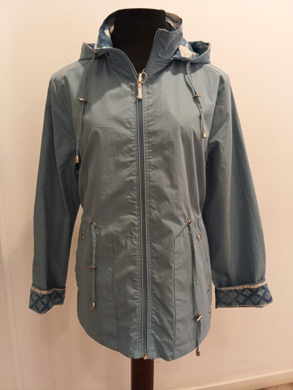 Parka reversible celeste