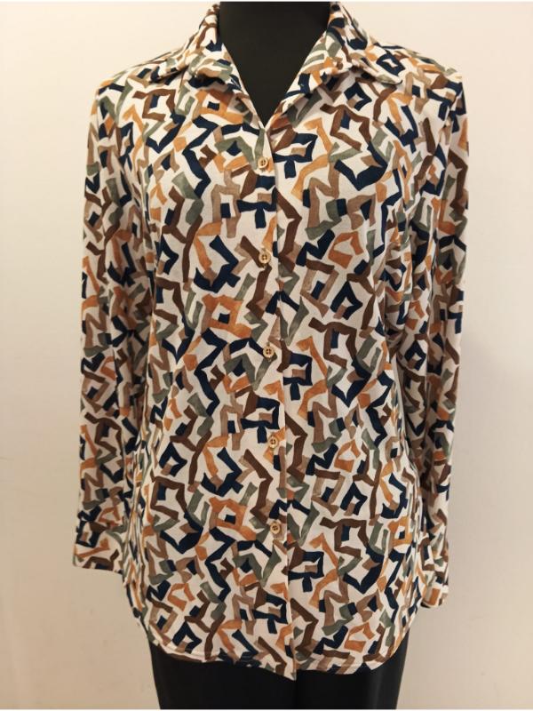 Camisa de punto estampada