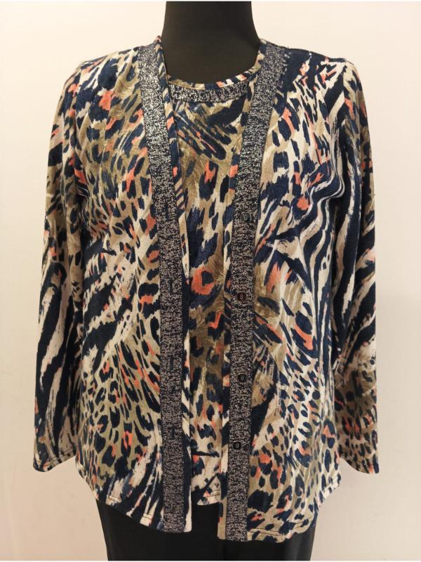 Conjunto print marino
