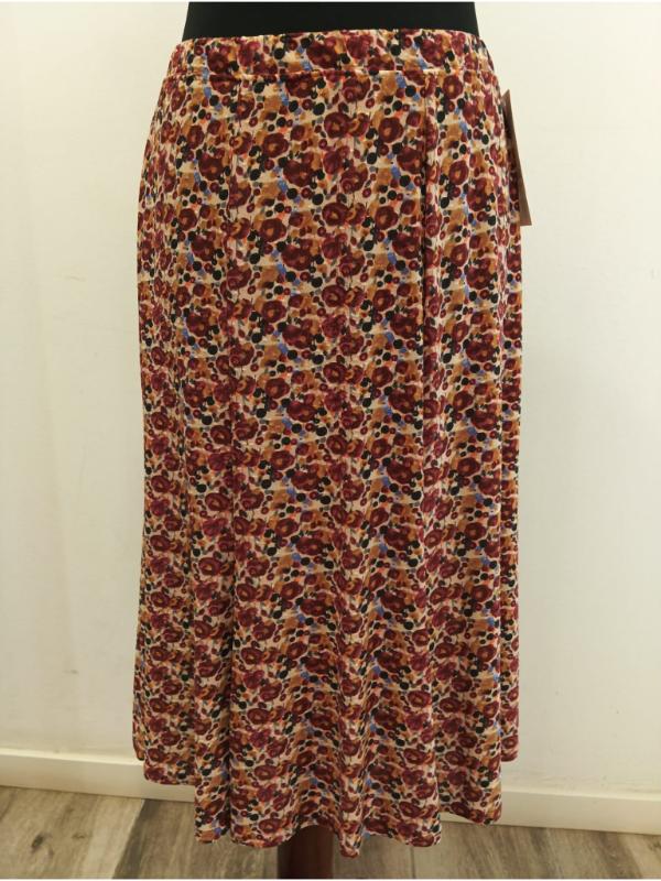 Falda godés estampada