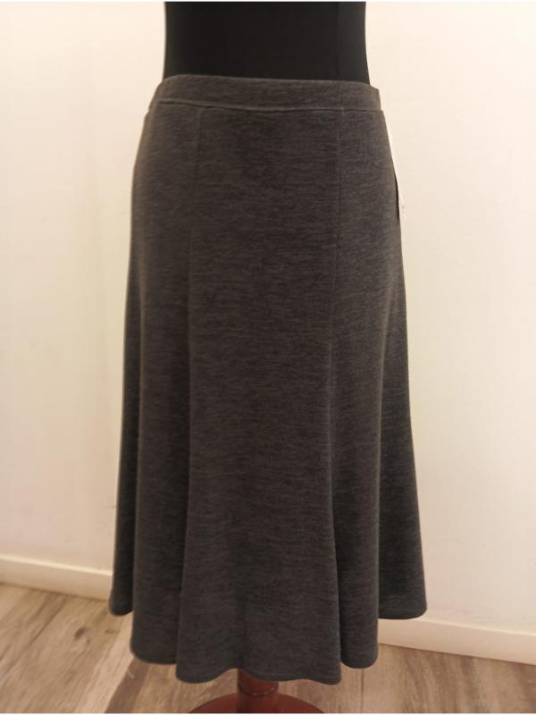 Falda godés lanosa gris verdoso