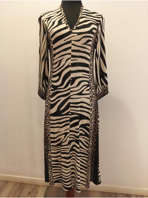 Vestido estampado cebra