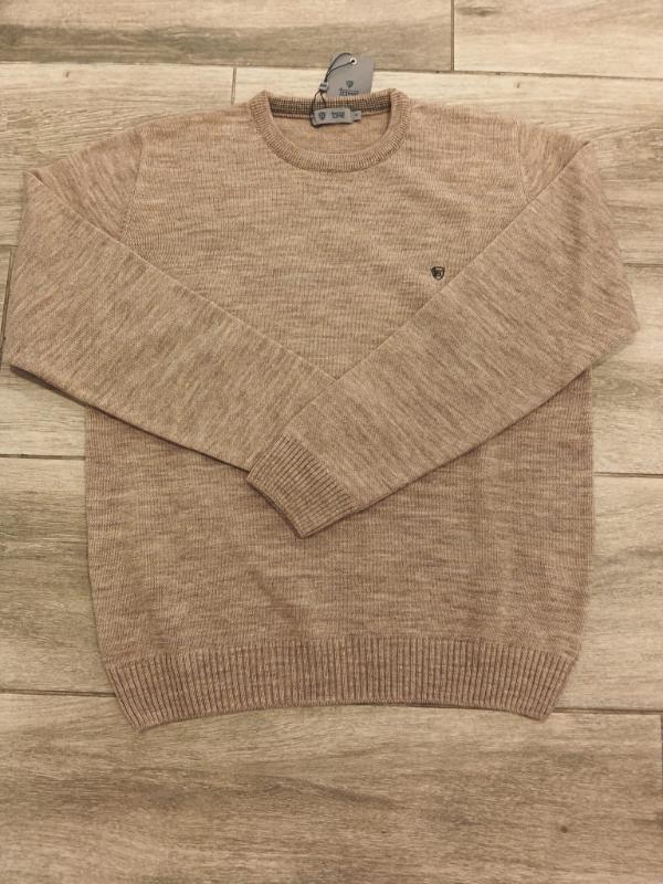 Jersey beig cuello redondo