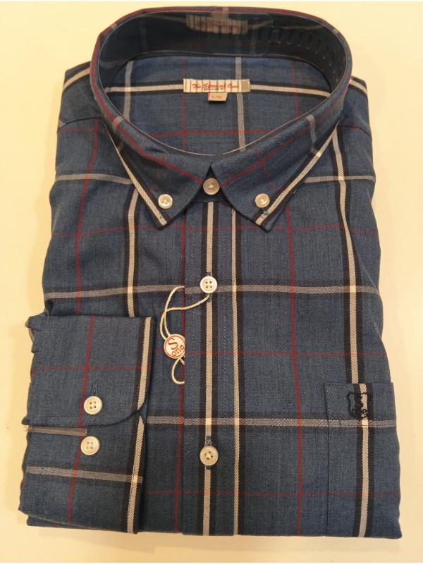 Camisa azulona cuadro grande